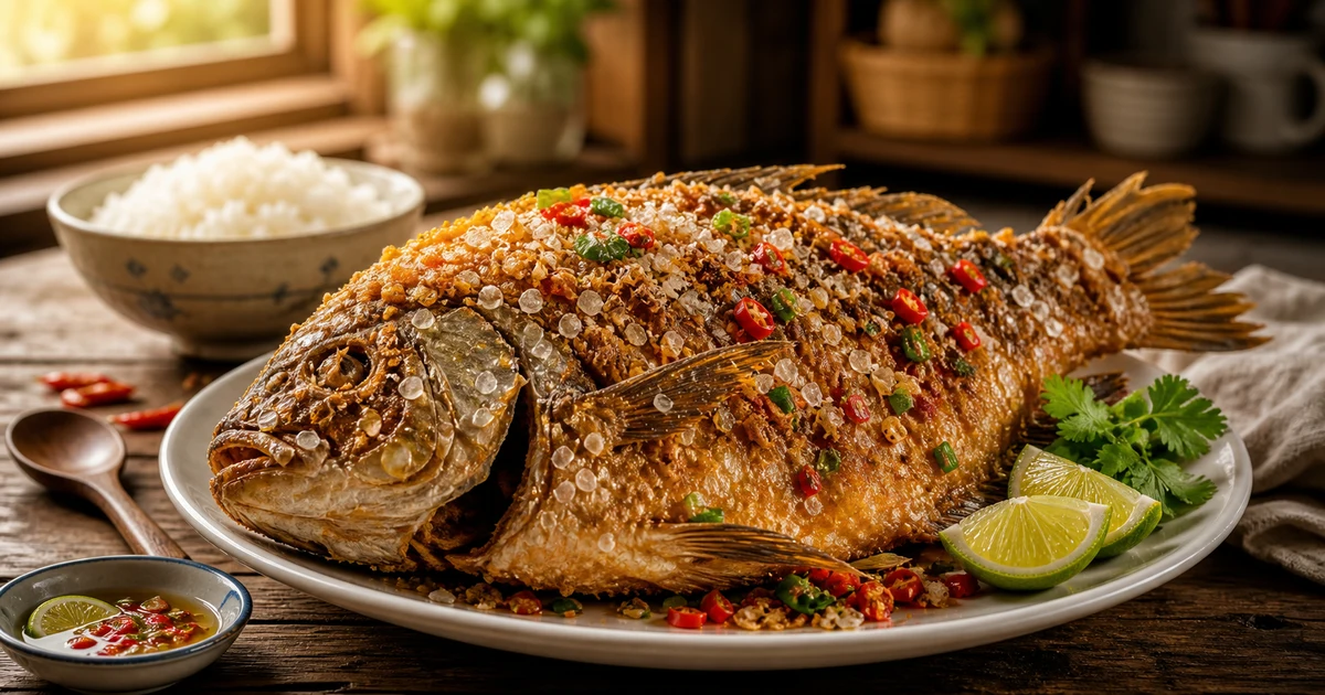 Nồi lẩu cá dứa một nắng sôi sùm sục với rau xanh và nấm