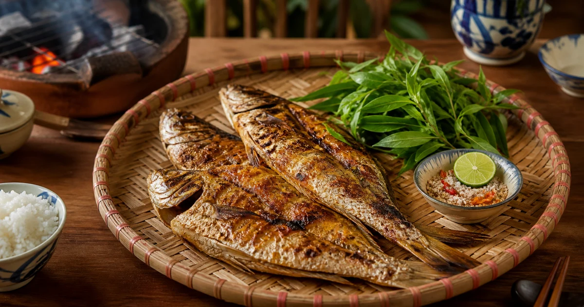 Nồi lẩu Thái chua cay với cá đù dai ngọt, rau muống bắp non