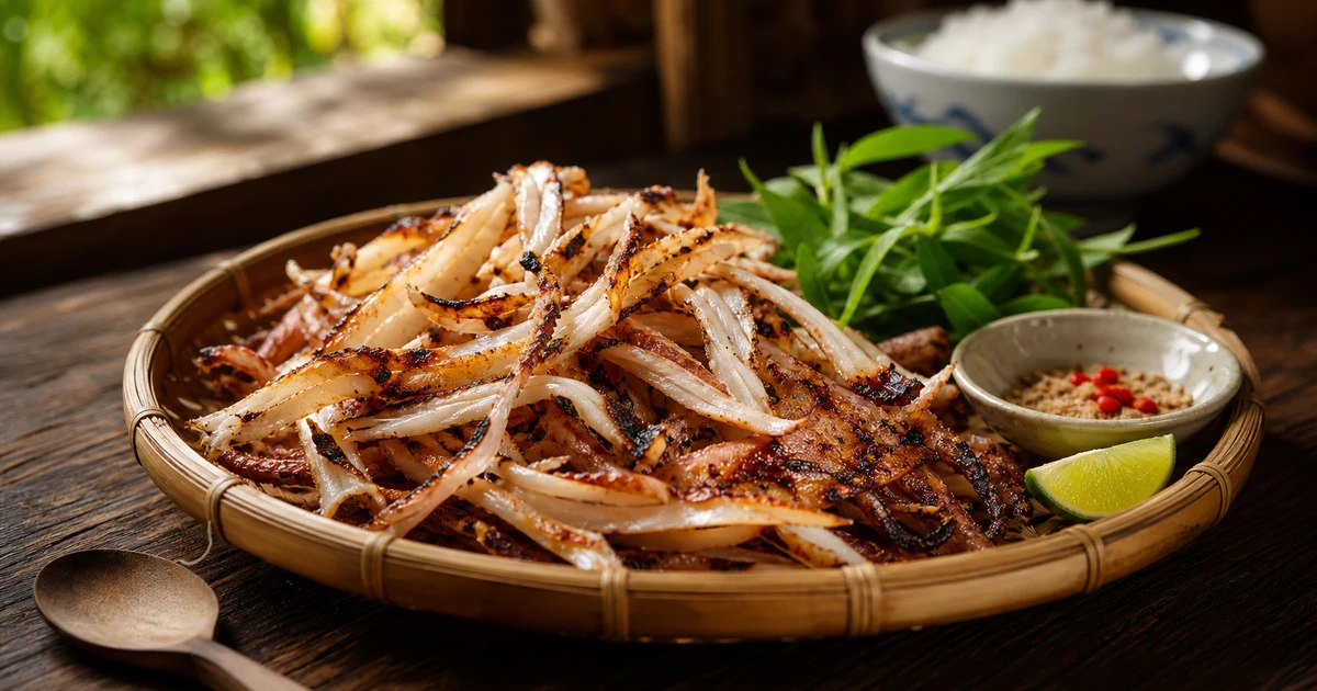 Mực một nắng chiên giòn vàng rụm