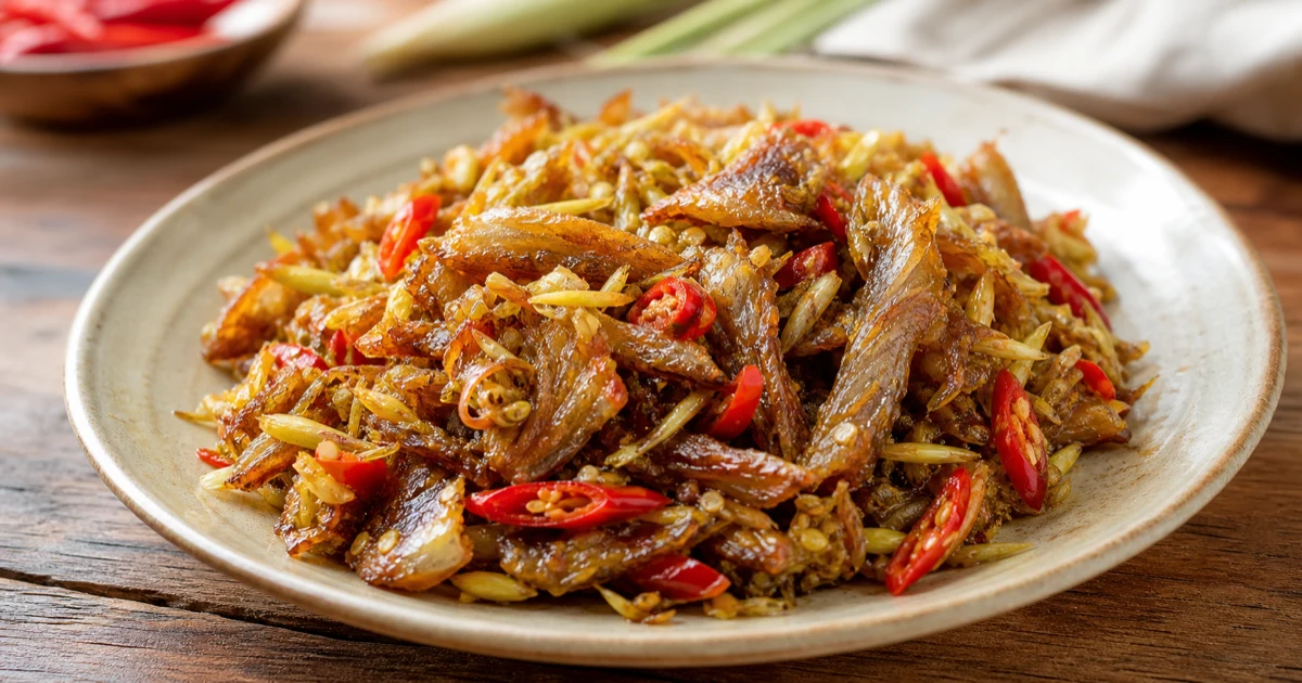 Cá basa một nắng chiên bơ tỏi vàng óng với tỏi phi giòn rụm, đĩa sứ trắng trên nền gỗ