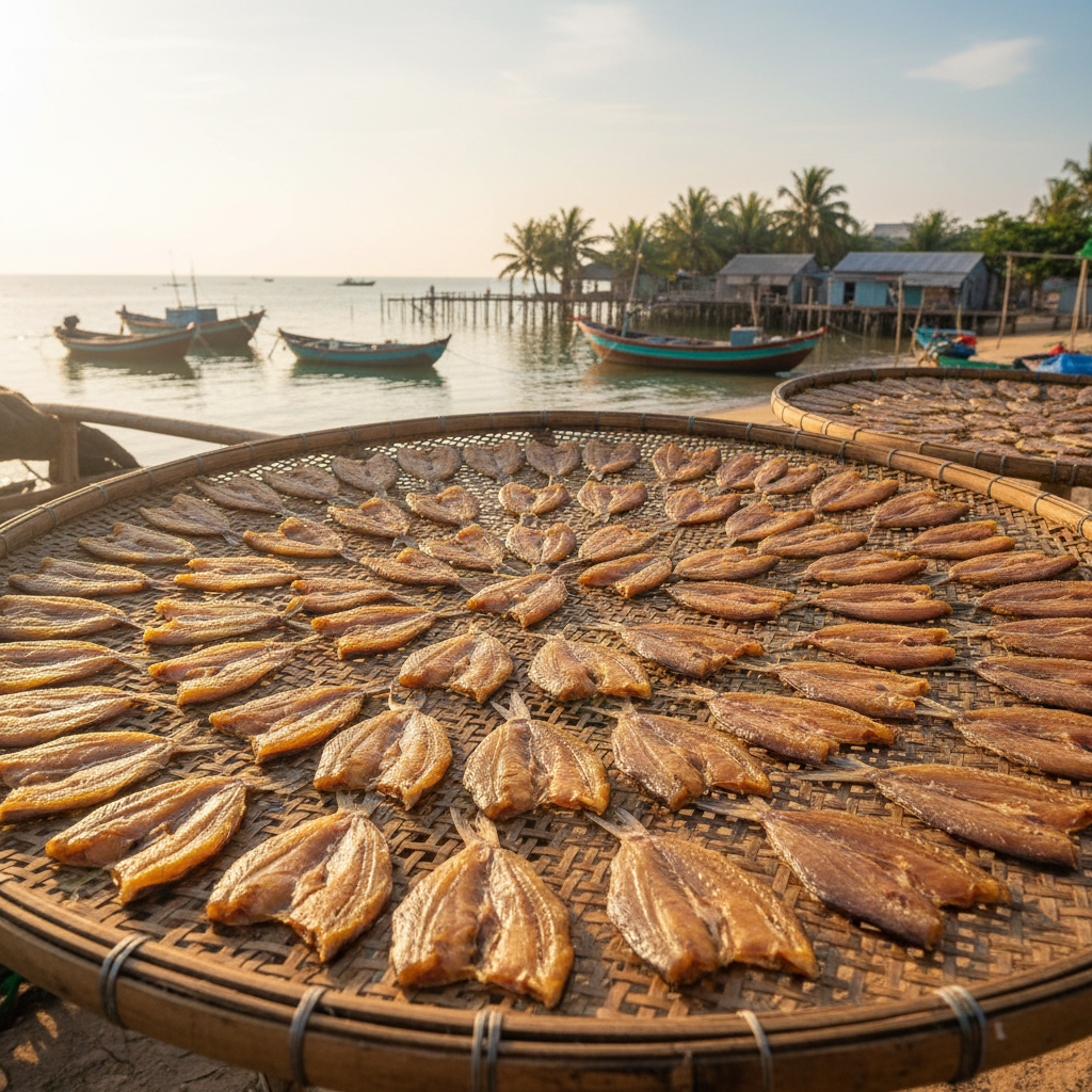 Cá thu khô một nắng Cần Giờ tươi nguyên trên vỉ phơi nắng