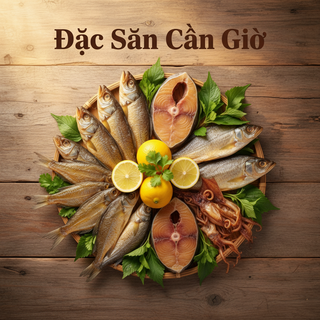 Đặc sản Cần Giờ - cá khô một nắng và hải sản tươi sống